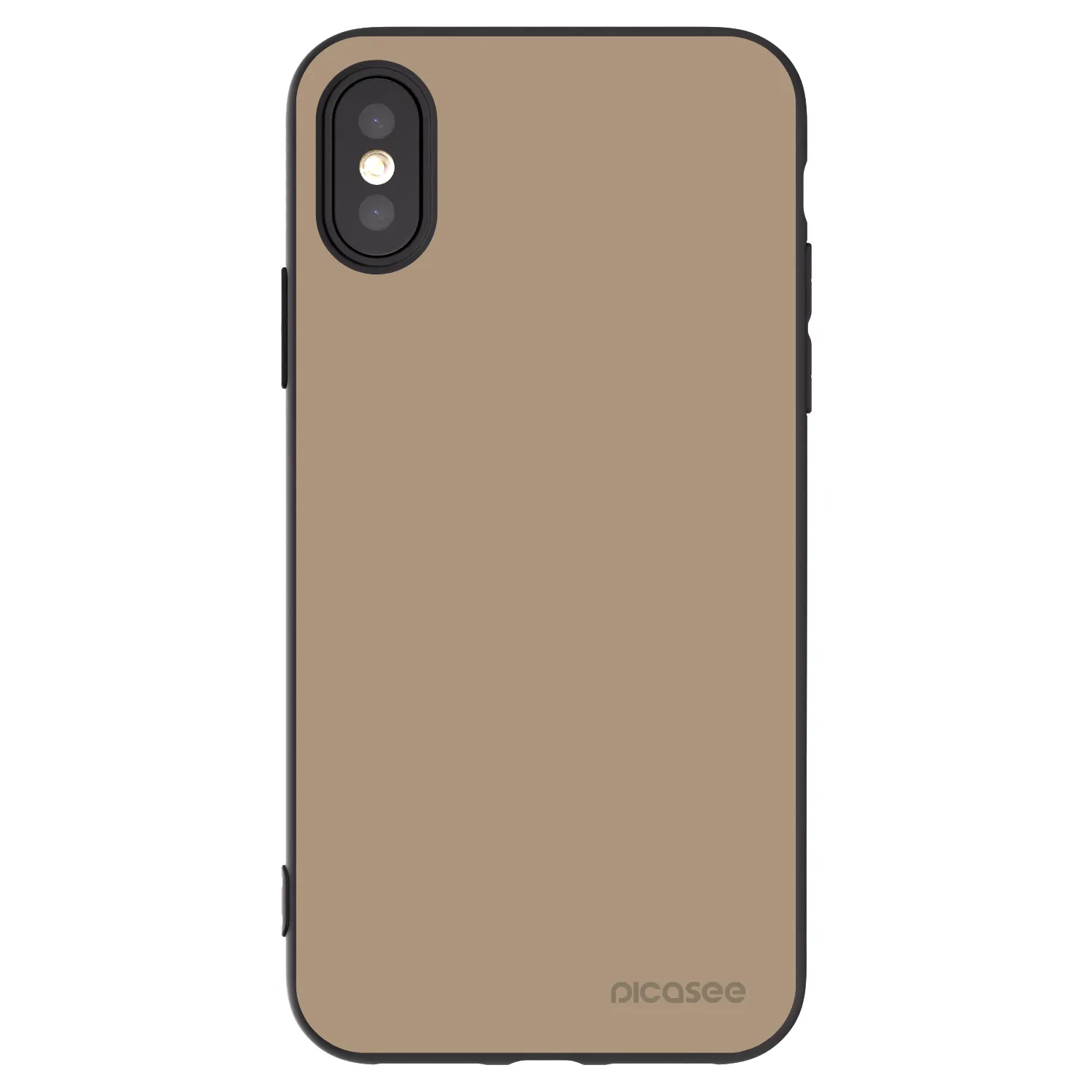 Picasee silikonowe czarne etui na Apple iPhone X/XS - Soft Sand