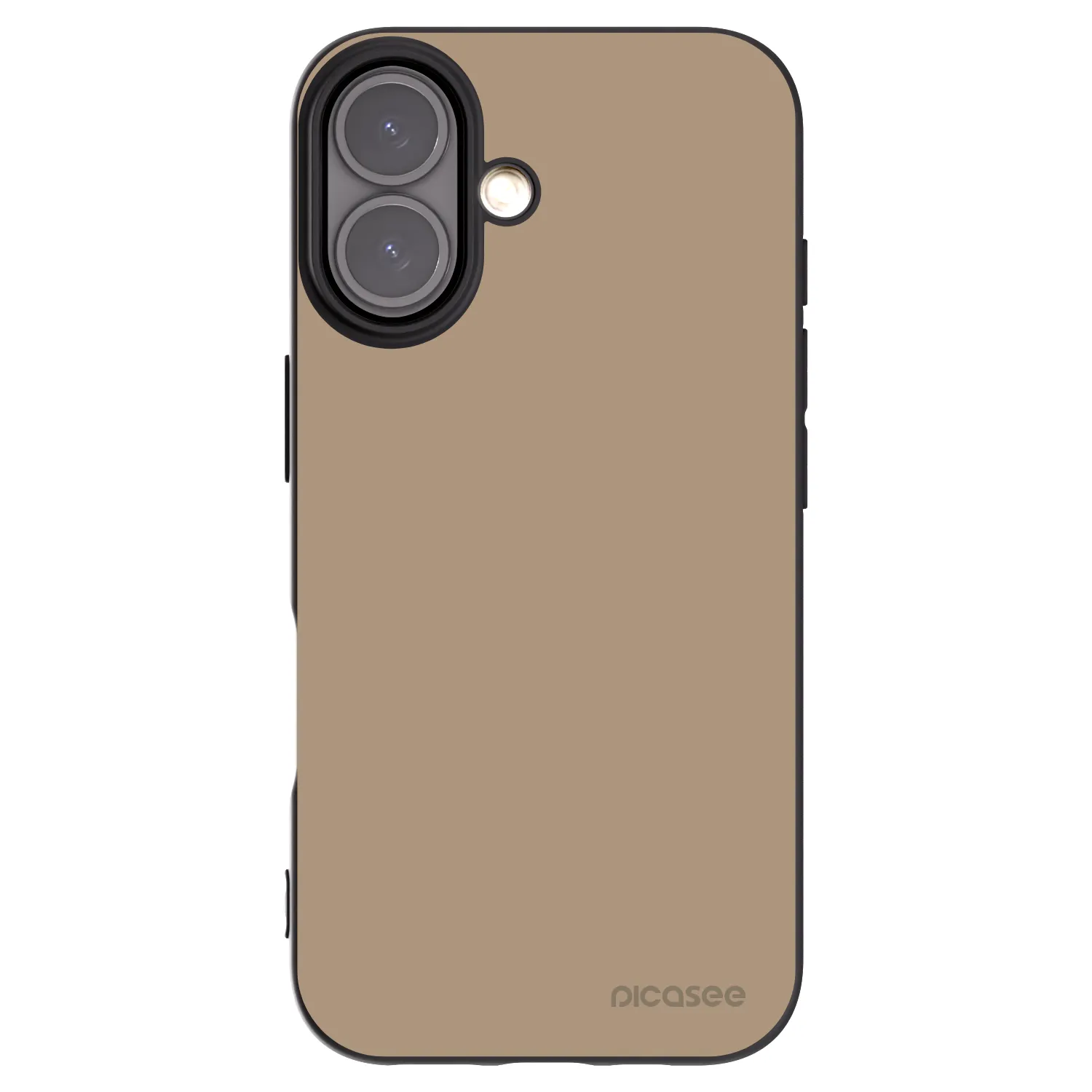 Picasee silikonowe czarne etui na Apple iPhone 16 - Soft Sand