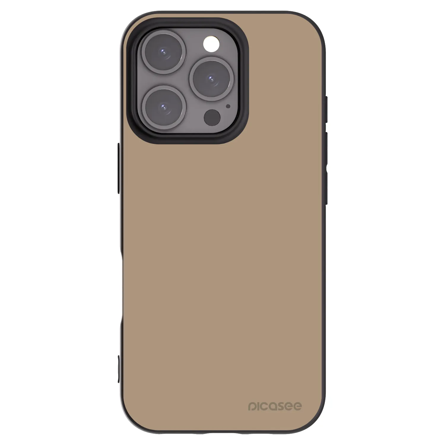 Picasee silikonowe czarne etui na Apple iPhone 16 Pro - Soft Sand