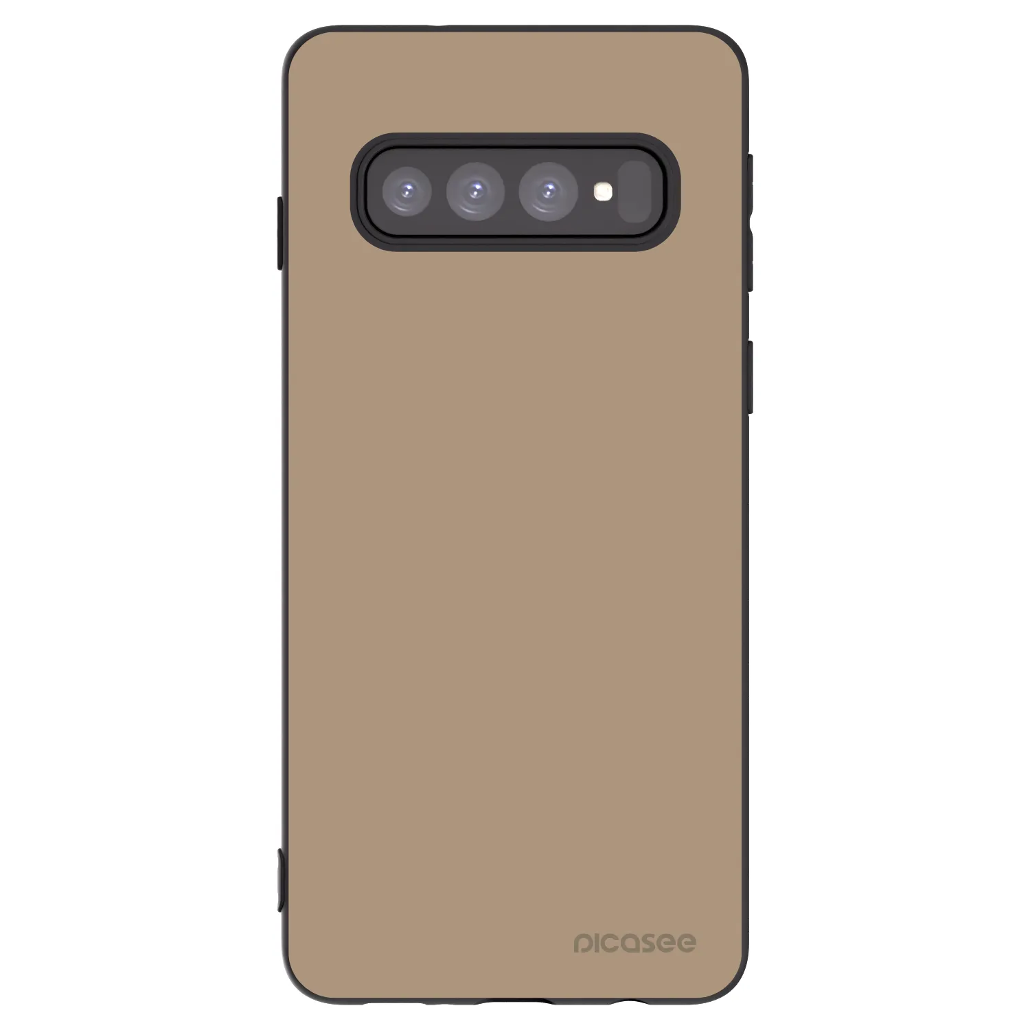 Picasee silikonowe czarne etui na Samsung Galaxy S10 G973 - Soft Sand