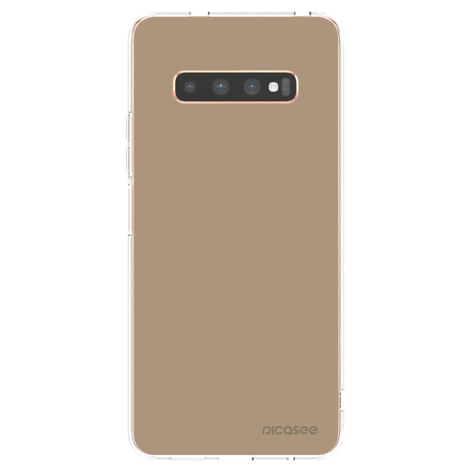 Picasee silikonowe przeźroczyste etui na Samsung Galaxy S10 Plus G975 - Soft Sand