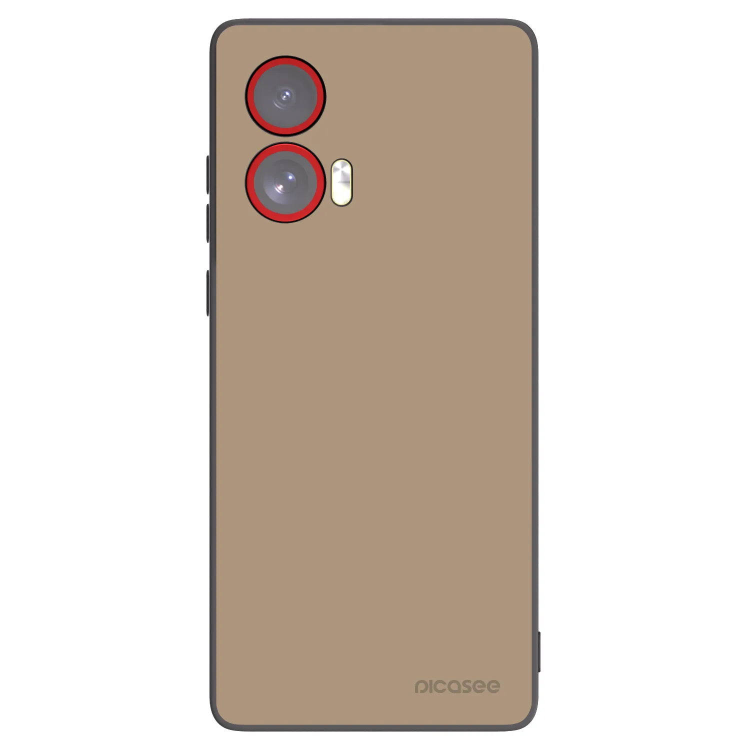 Picasee silikonowe czarne etui na Motorola Edge 50 Fusion - Soft Sand