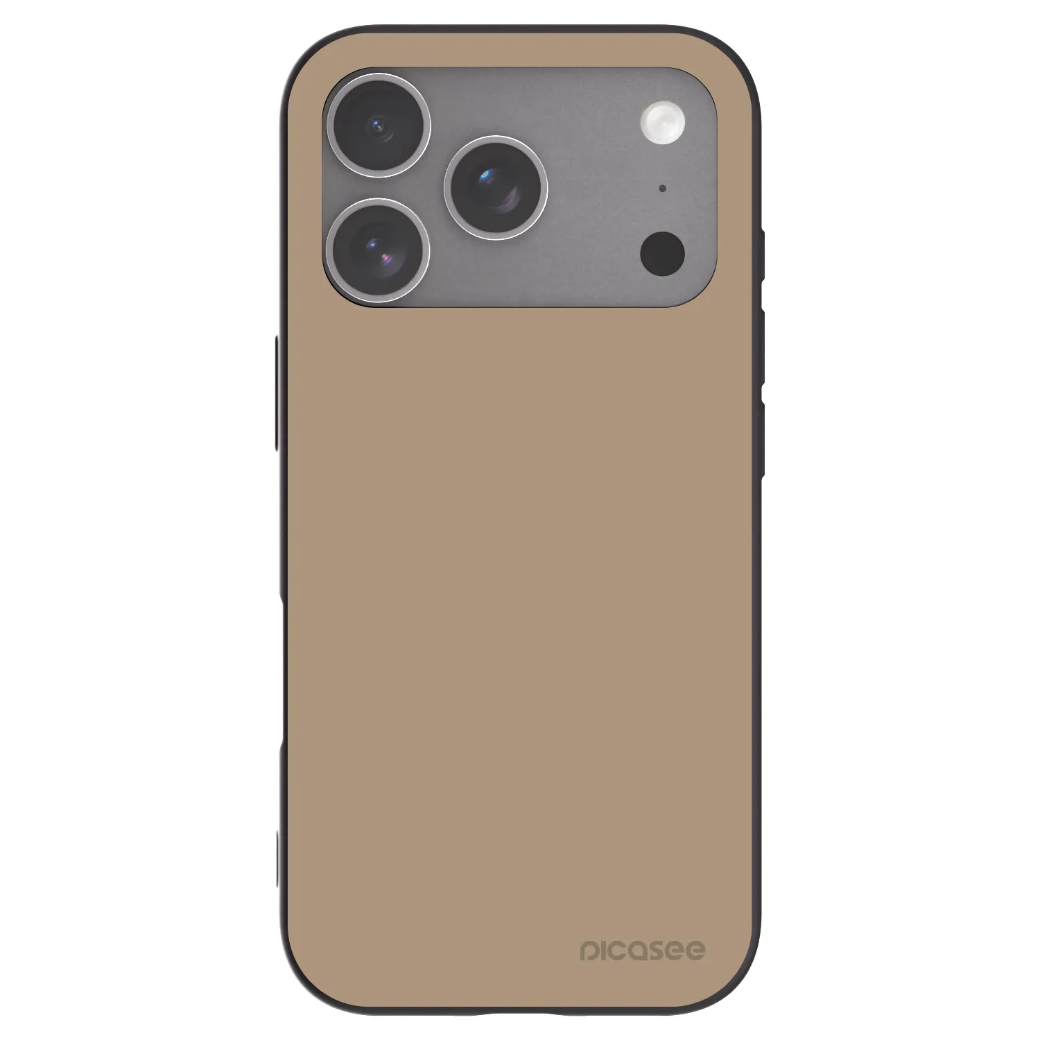 Picasee silikonowe czarne etui na Apple iPhone 18 Pro - Soft Sand