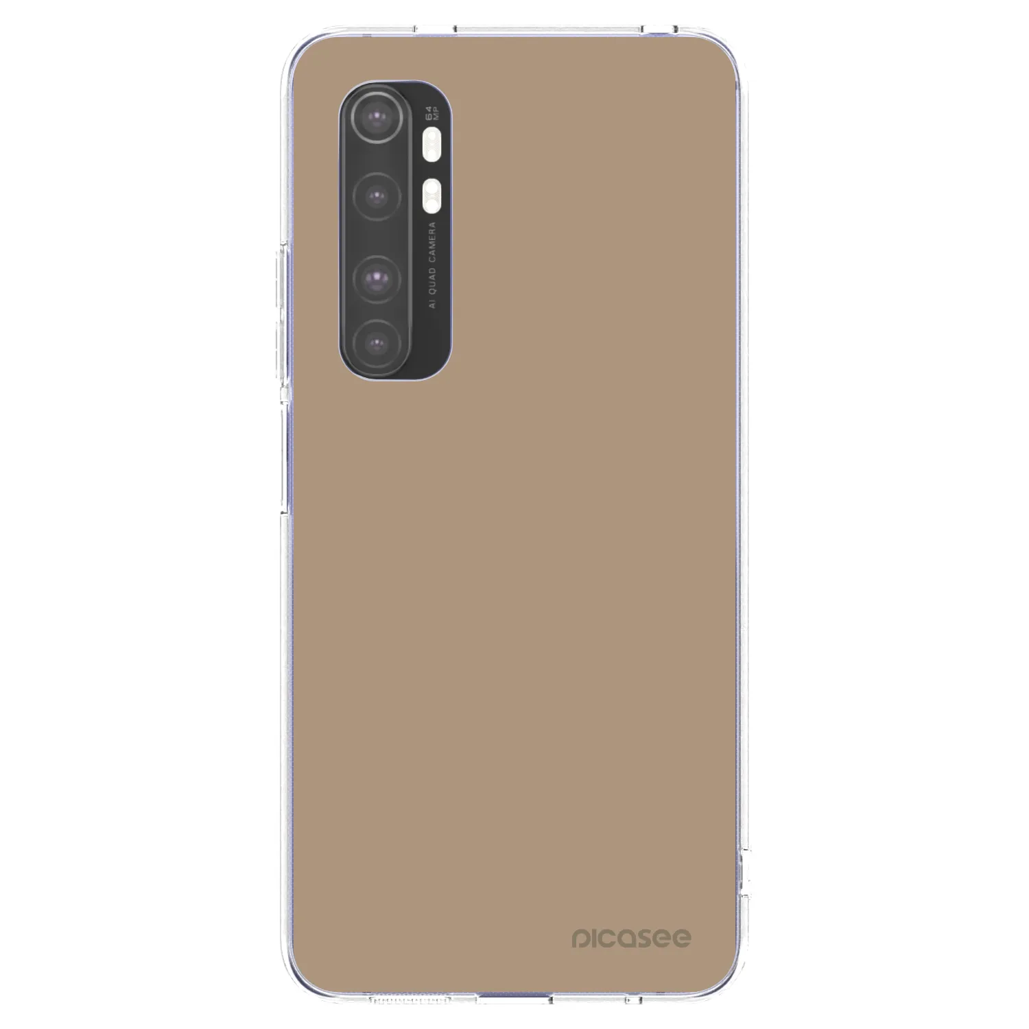 Picasee silikonowe przeźroczyste etui na Xiaomi Mi Note 10 Lite - Soft Sand