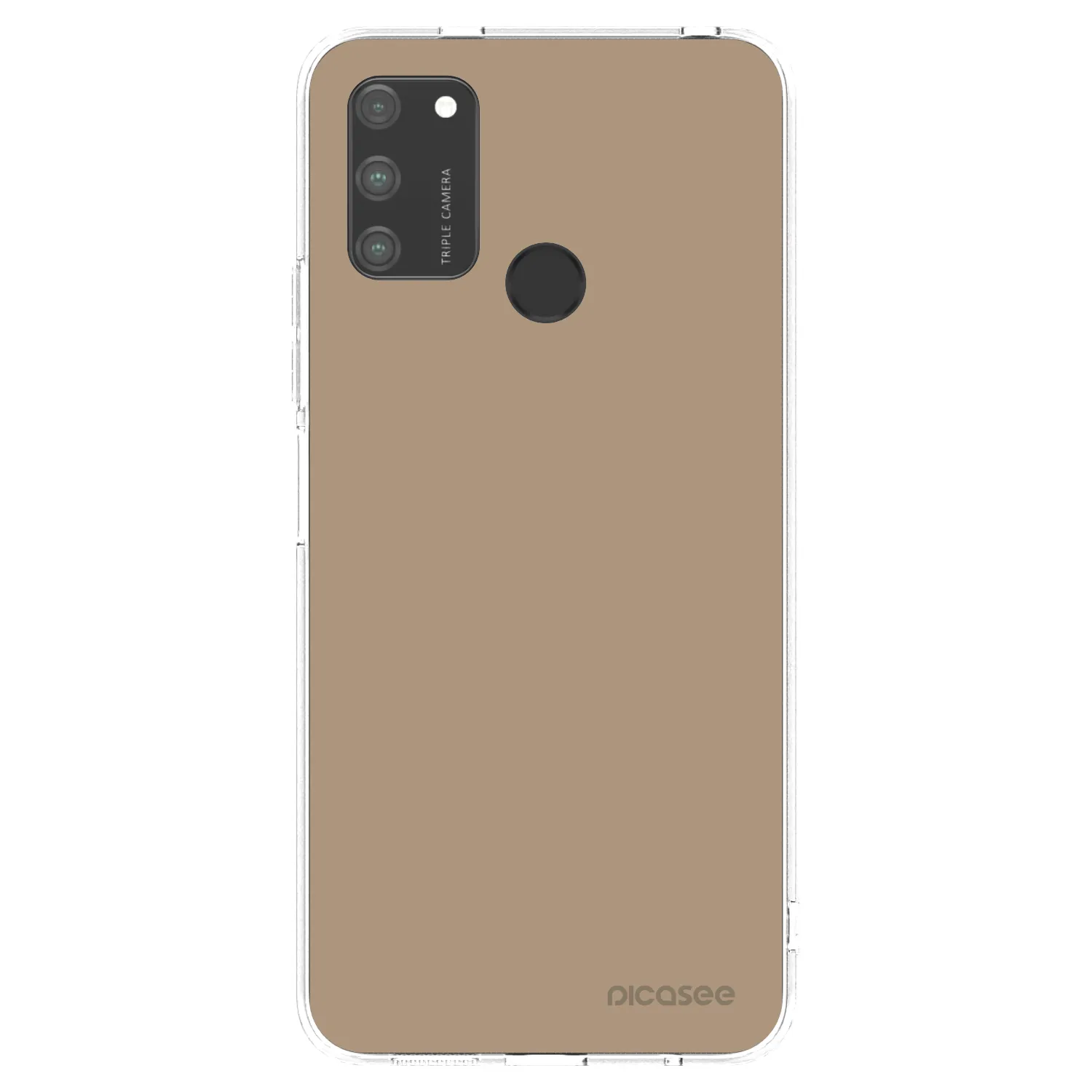 Picasee silikonowe przeźroczyste etui na Honor 9A - Soft Sand