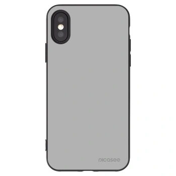 Picasee silikonowe czarne etui na Apple iPhone X/XS - Stone