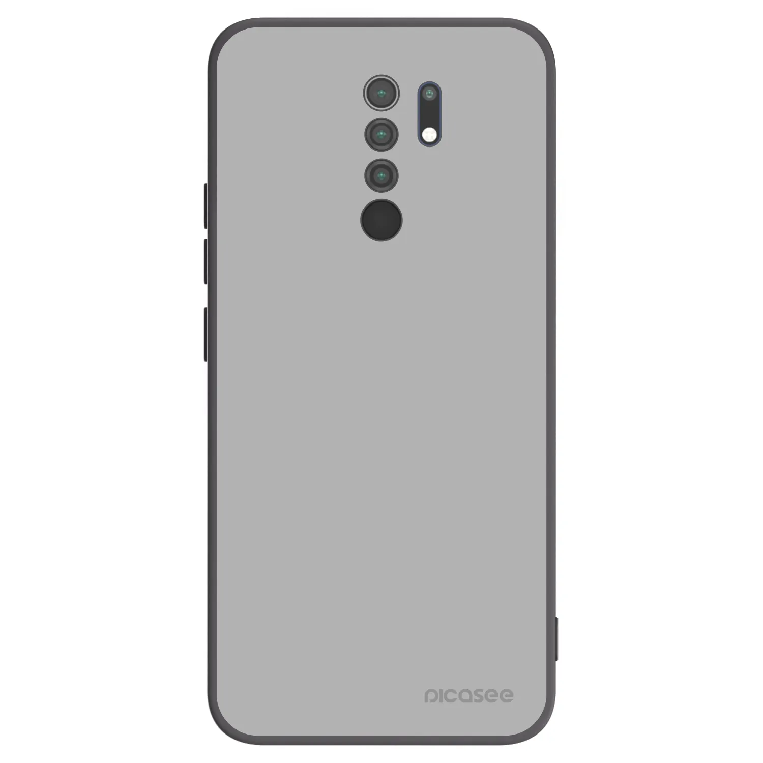 Picasee silikonowe czarne etui na Xiaomi Redmi 9 - Stone