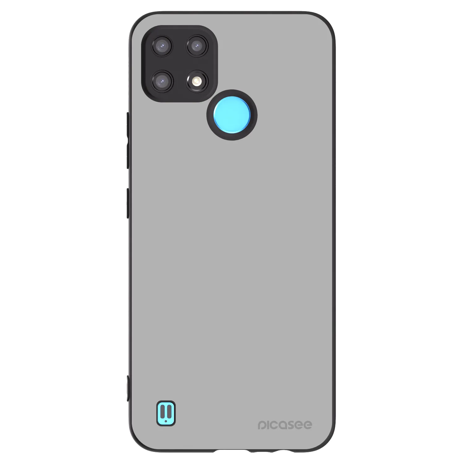 Picasee silikonowe czarne etui na Realme C21 - Stone