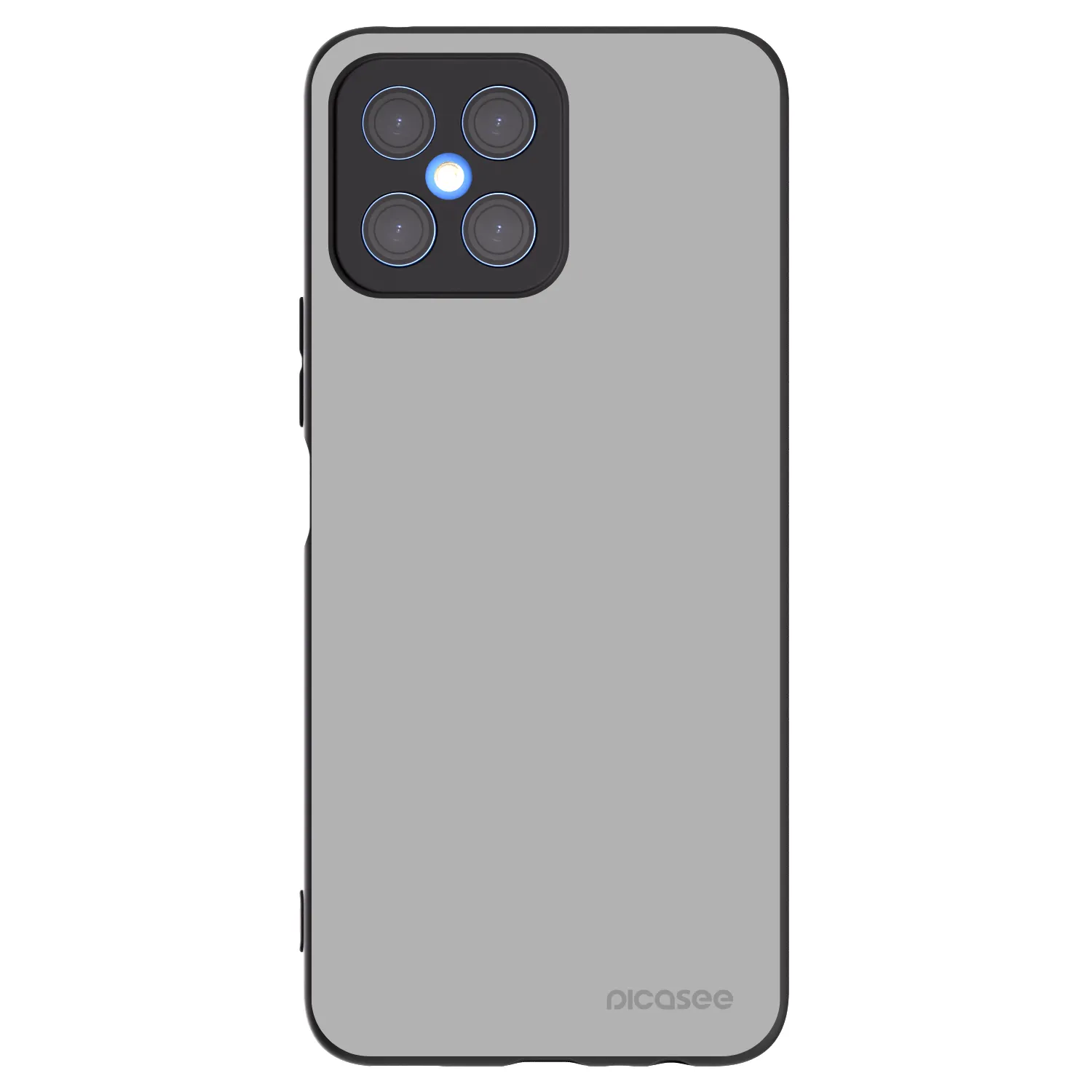 Picasee silikonowe czarne etui na Honor X8 4G - Stone