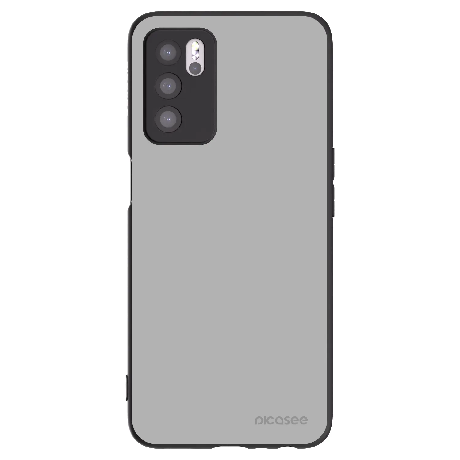 Picasee silikonowe czarne etui na OPPO A16s - Stone