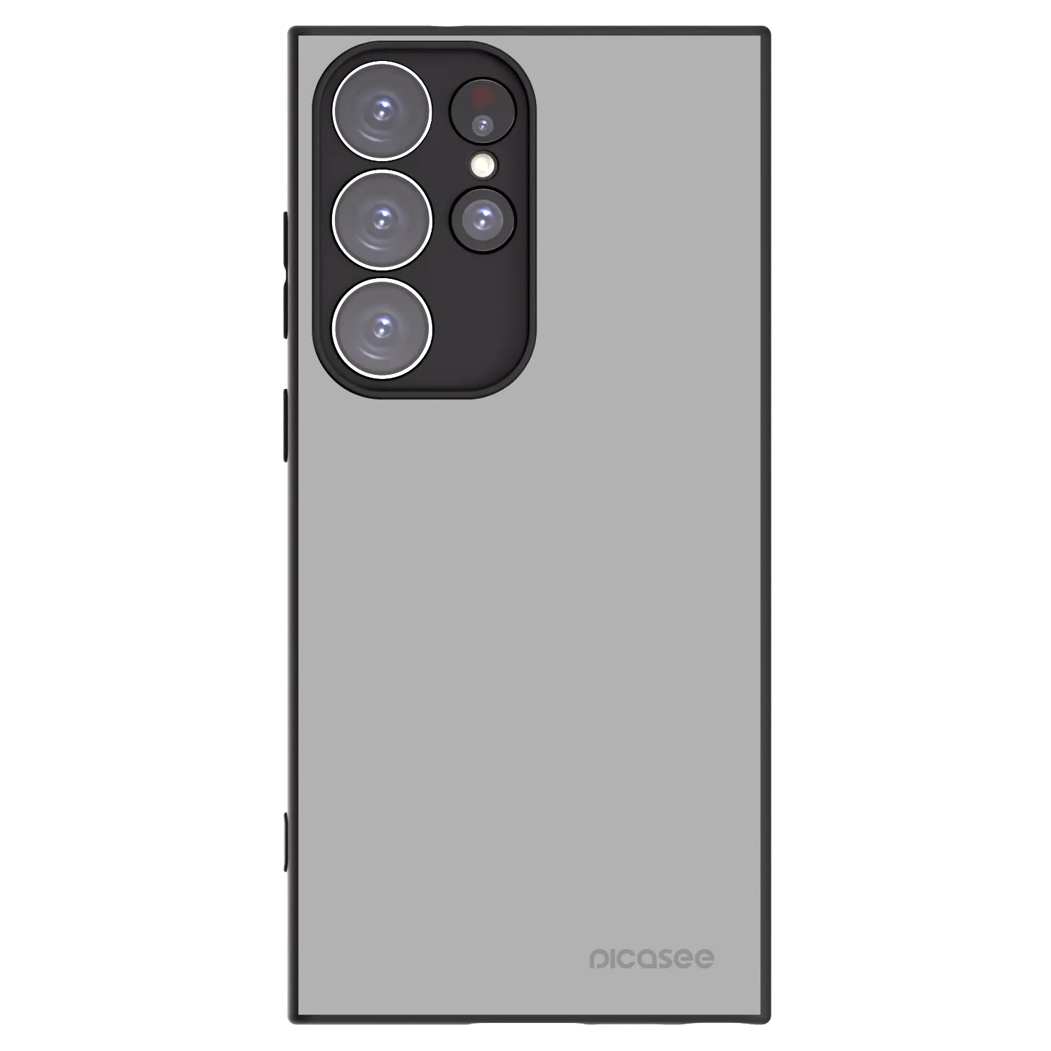 Picasee silikonowe czarne etui na Samsung Galaxy S23 Ultra 5G - Stone