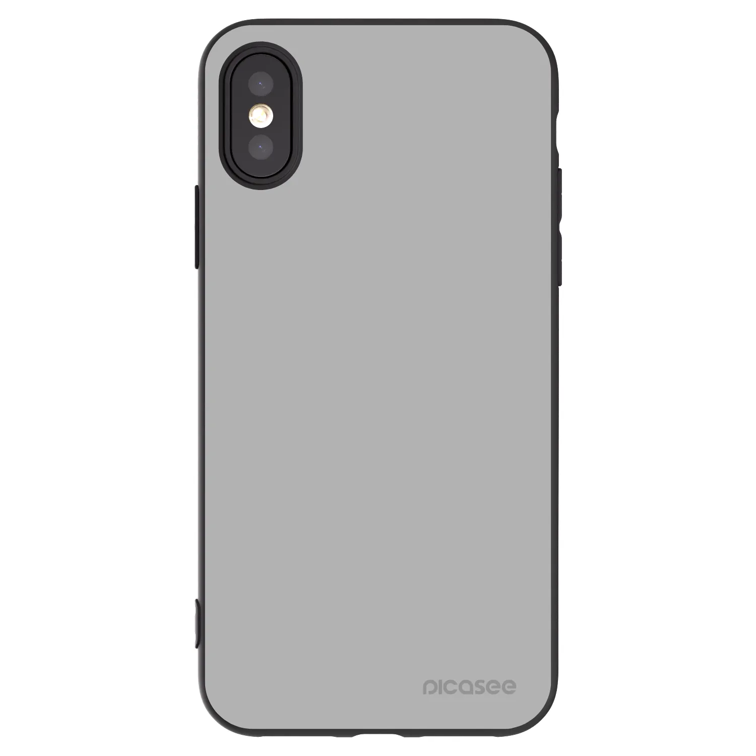 Picasee silikonowe czarne etui na Apple iPhone X/XS - Stone