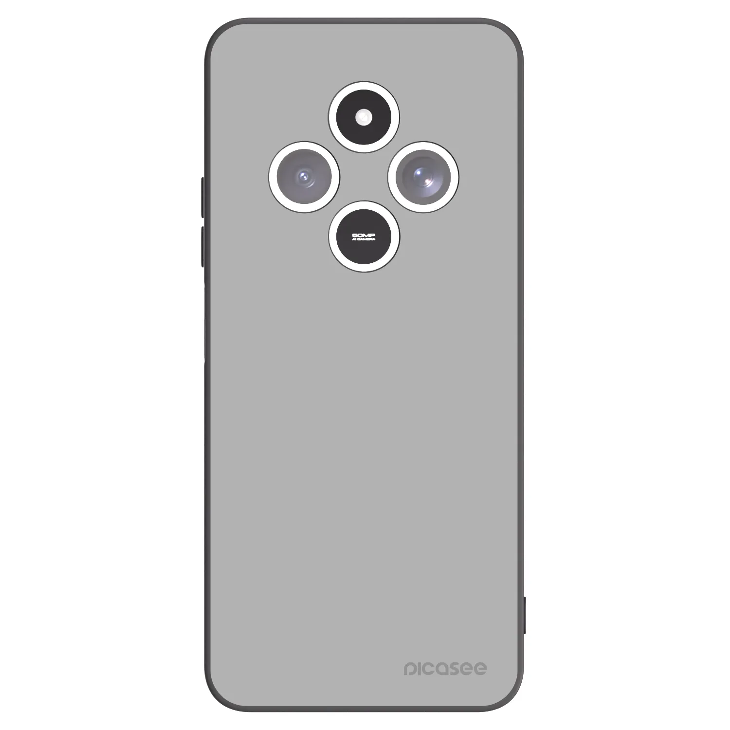Picasee silikonowe czarne etui na Xiaomi Redmi 14C - Stone