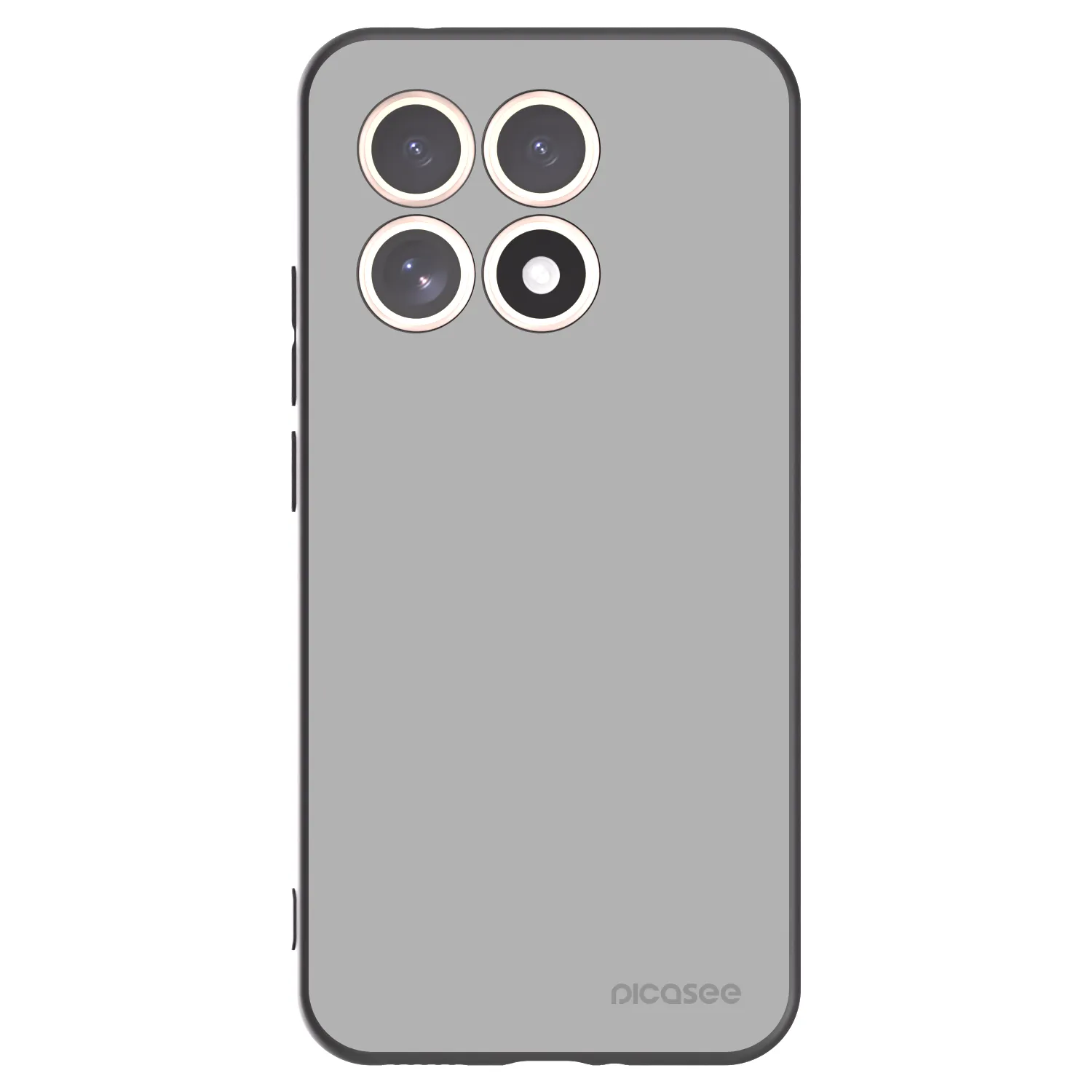 Picasee silikonowe czarne etui na Xiaomi 15T - Stone
