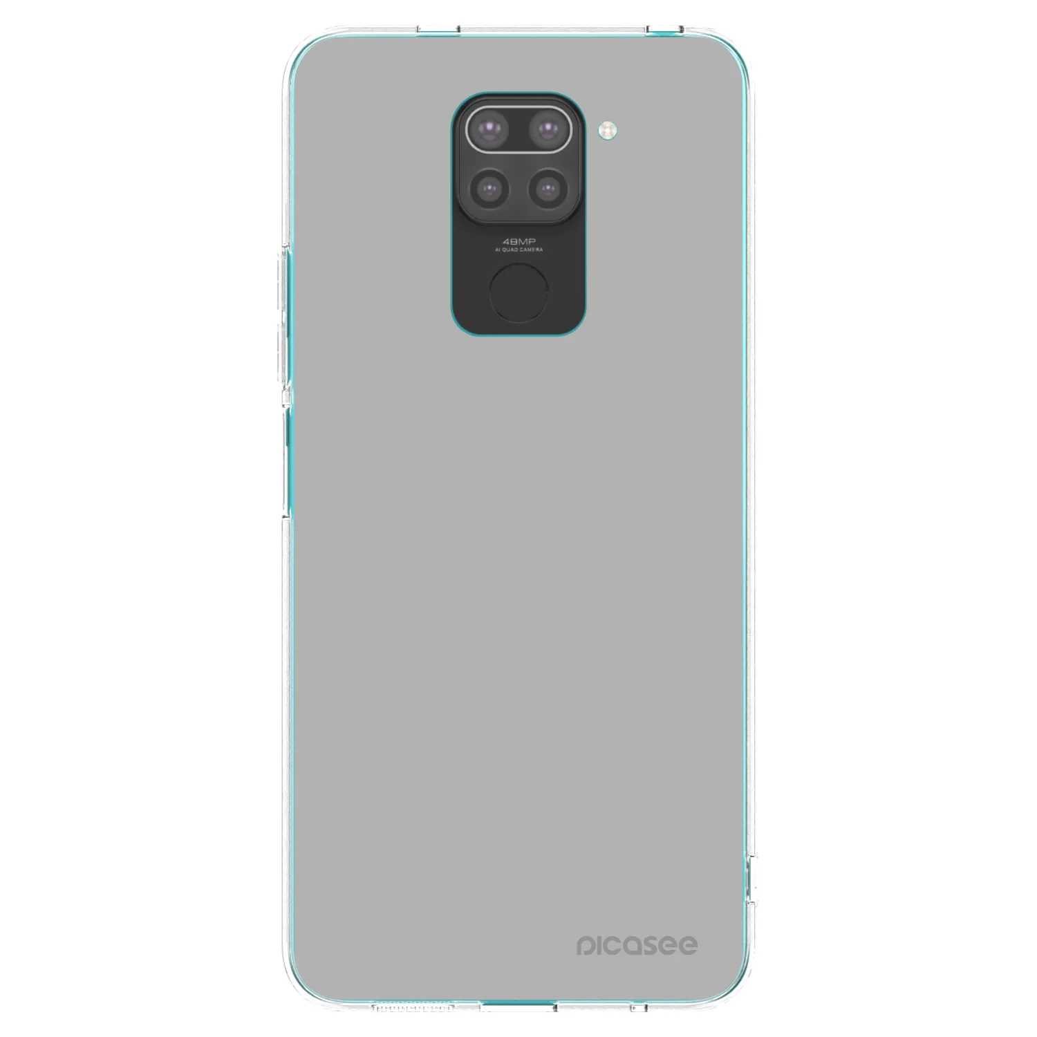Picasee silikonowe czarne etui na Xiaomi Redmi Note 9 - Stone