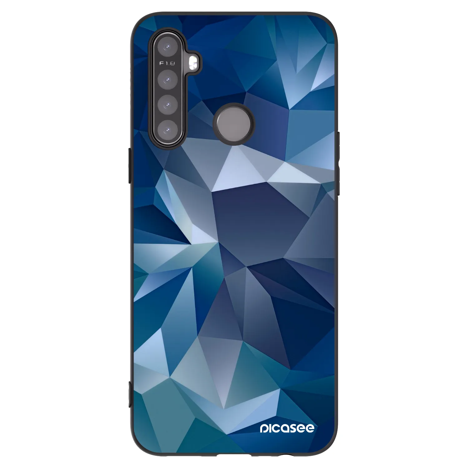 Picasee silikonowe czarne etui na Realme 6i - Wallpaper