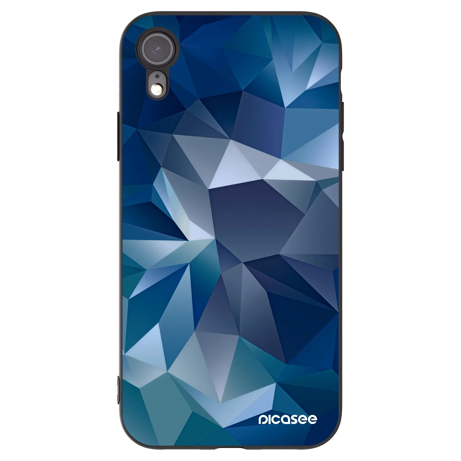 Picasee silikonowe czarne etui na Apple iPhone XR - Wallpaper
