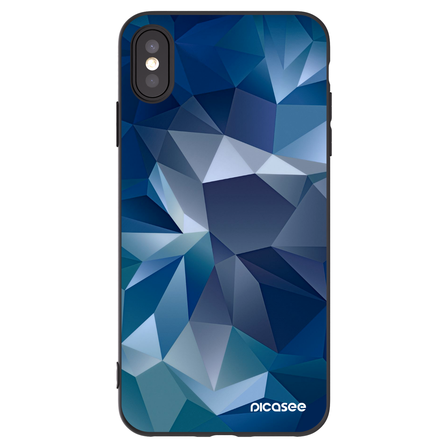 Picasee silikonowe czarne etui na Apple iPhone XS Max - Wallpaper