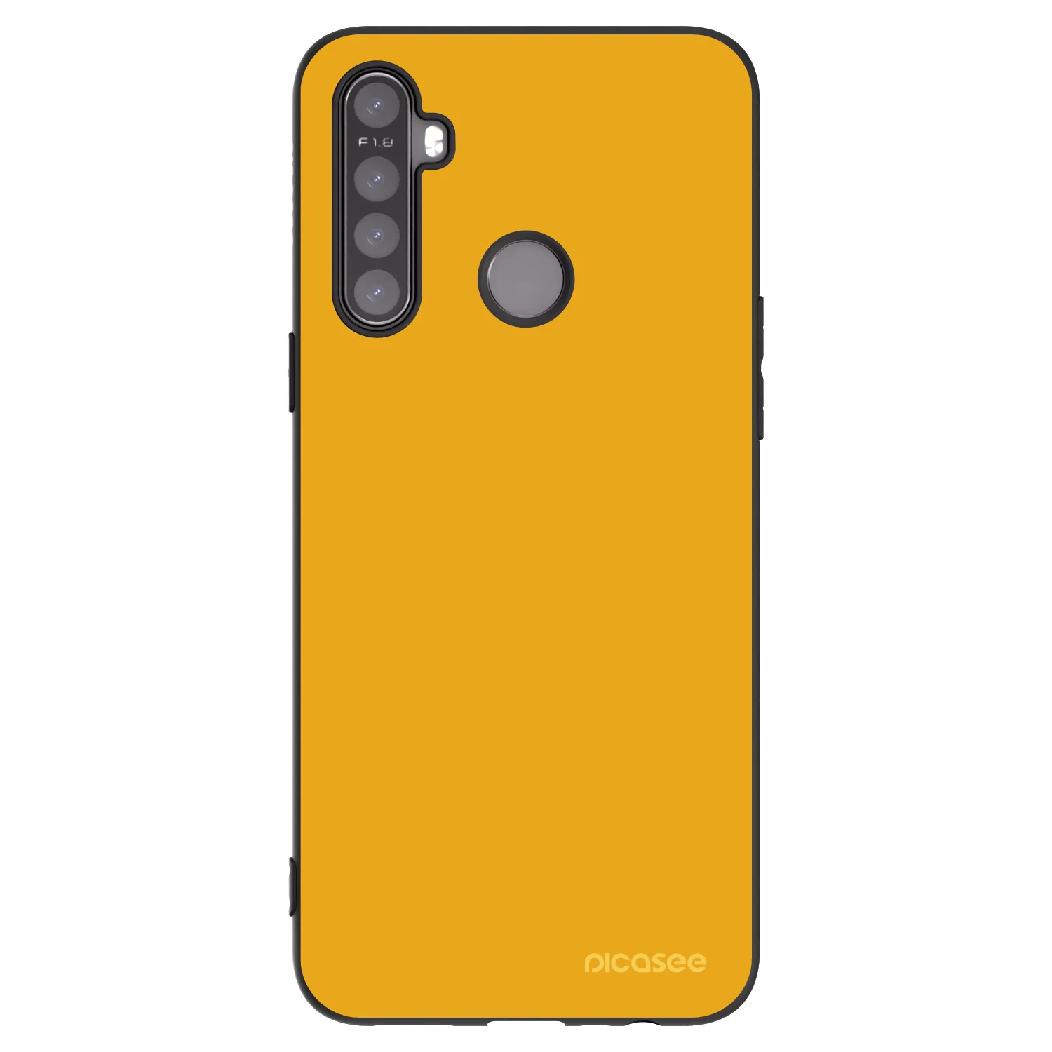 Picasee silikonowe czarne etui na Realme 5 - Sun