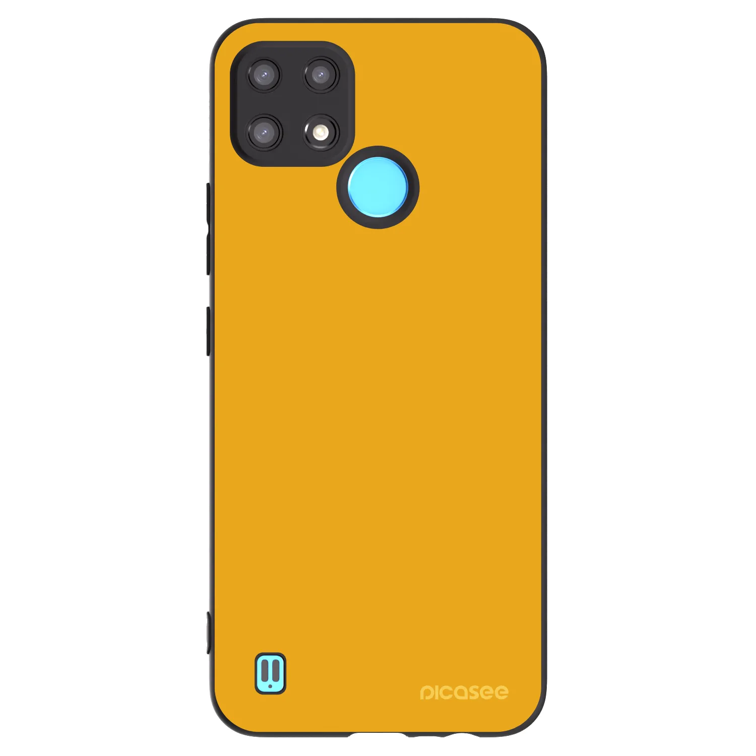 Picasee silikonowe czarne etui na Realme C21 - Sun