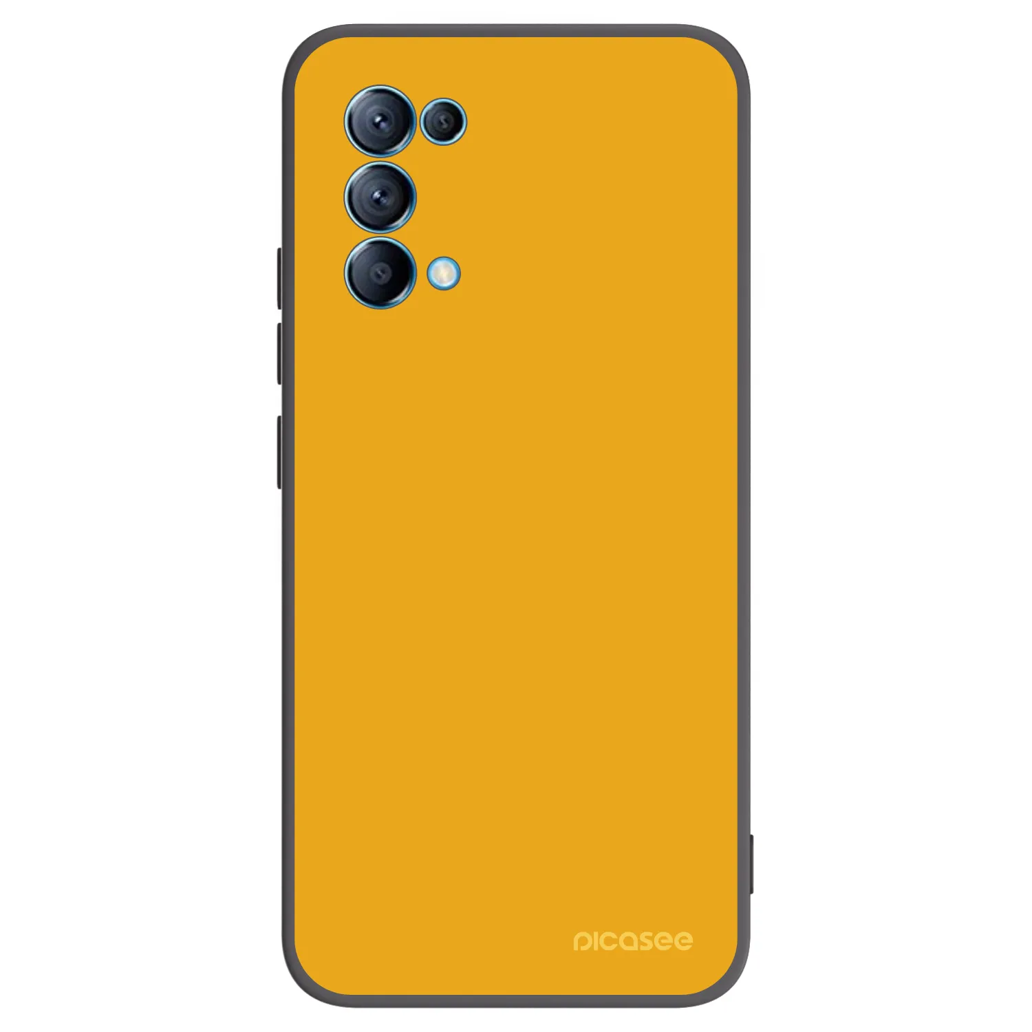 Picasee silikonowe czarne etui na OPPO A16s - Sun