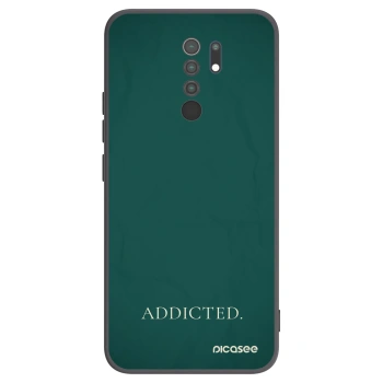 Picasee silikonowe czarne etui na Xiaomi Redmi 9 - Addicted