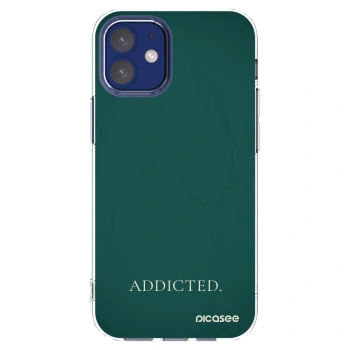 Picasee silikonowe przeźroczyste etui na Apple iPhone 12 mini - Addicted