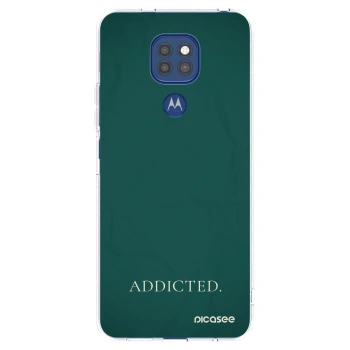 Picasee silikonowe przeźroczyste etui na Motorola Moto G9 Play - Addicted