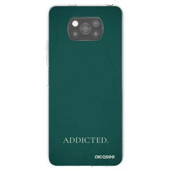 Picasee silikonowe czarne etui na Xiaomi Poco X3 Pro - Addicted
