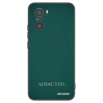 Picasee silikonowe czarne etui na Xiaomi Poco F3 - Addicted