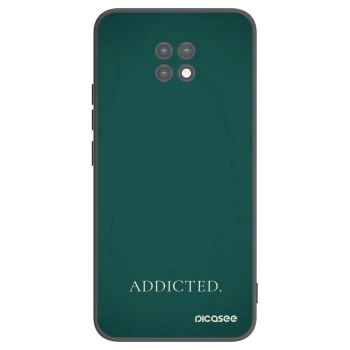 Picasee silikonowe czarne etui na Xiaomi Redmi Note 9T - Addicted