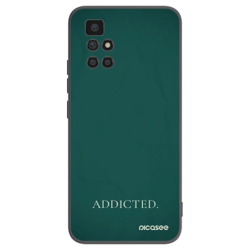 Picasee silikonowe czarne etui na Xiaomi Redmi 10 - Addicted