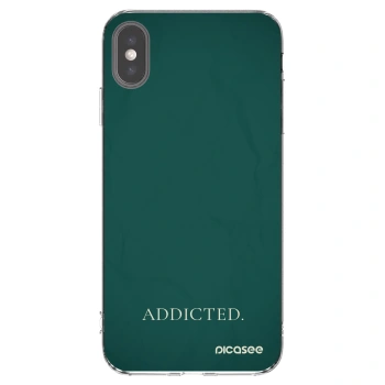 Picasee silikonowe przeźroczyste etui na Apple iPhone XS Max - Addicted