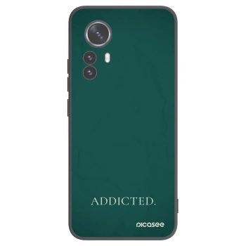 Picasee silikonowe czarne etui na Xiaomi 12 Pro - Addicted