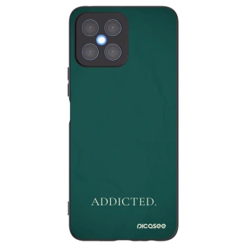 Picasee silikonowe czarne etui na Honor X8 4G - Addicted