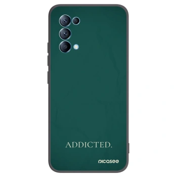 Picasee silikonowe czarne etui na OPPO A16s - Addicted