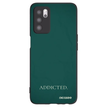 Picasee silikonowe czarne etui na OPPO A16s - Addicted