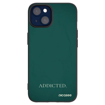 Picasee silikonowe czarne etui na Apple iPhone 14 - Addicted