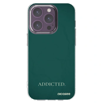 Picasee silikonowe przeźroczyste etui na Apple iPhone 14 Pro - Addicted