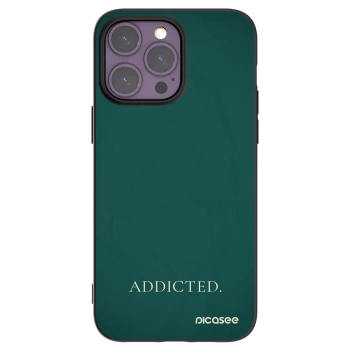 Picasee silikonowe czarne etui na Apple iPhone 14 Pro Max - Addicted