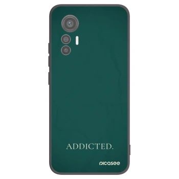 Picasee silikonowe czarne etui na Xiaomi 12 Lite - Addicted