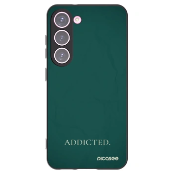 Picasee silikonowe czarne etui na Samsung Galaxy S23 5G - Addicted