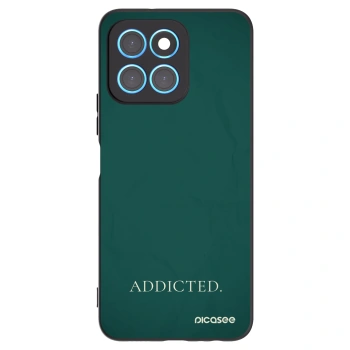 Picasee silikonowe czarne etui na Honor X8 5G - Addicted