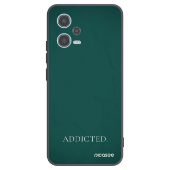 Picasee silikonowe czarne etui na Xiaomi Redmi Note 12 5G - Addicted