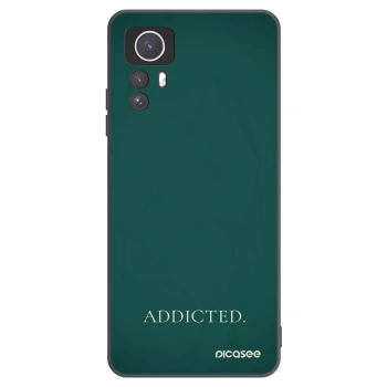 Picasee silikonowe czarne etui na Xiaomi Redmi Note 12S - Addicted