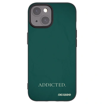 Picasee silikonowe czarne etui na Apple iPhone 15 - Addicted