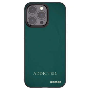 Picasee silikonowe czarne etui na Apple iPhone 15 Pro Max - Addicted