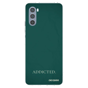 Picasee silikonowe przeźroczyste etui na Motorola Moto G62 - Addicted