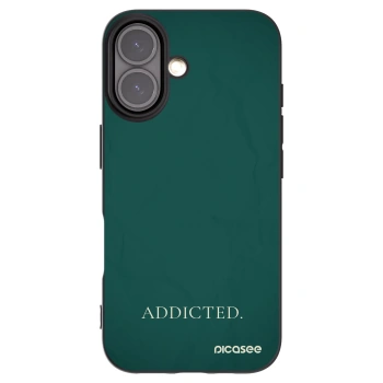 Picasee silikonowe czarne etui na Apple iPhone 16 - Addicted