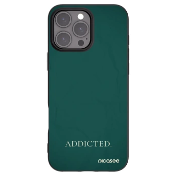 Picasee silikonowe czarne etui na Apple iPhone 16 Pro Max - Addicted